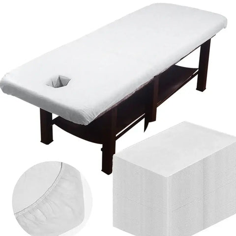 30 Pieces Disposable Bed Sheet Wholesale Beauty Salon Special Travel Breathable Non-Woven Fabric Hole Disposable Hotel