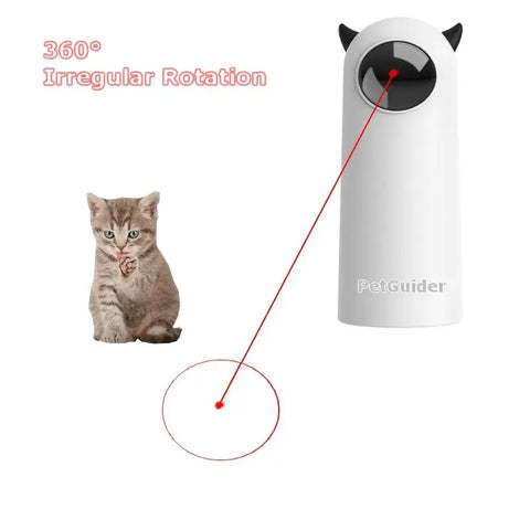 Automatic Cat Laser Toys Interactive Smart Teasing 360 Irregular Rotation Cat Exercise Sports Handheld Electronic Cat