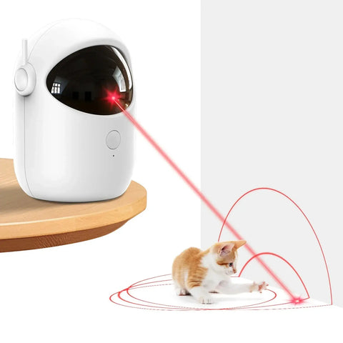 Automatic Laser Cat Toy Rechargeable Auto-rotation Laser Light Interactive Cat Toys Pet Tease Device Dog Toy Fast and