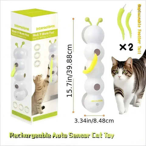 Automatic Sensor Cat Toy,USBCharging,Suitable for all cat breeds,Relieve Boredom,Exercise Pet Companion - HD-C02