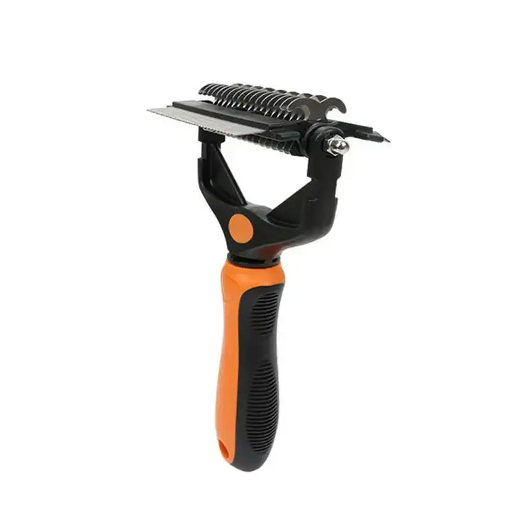 Brosse de démêlage 3 en 1 pour animaux - Orange