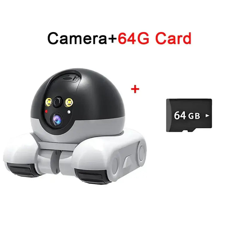 Caméra robot double objectif pour bébés et animaux - With 64G Card / EU Plug