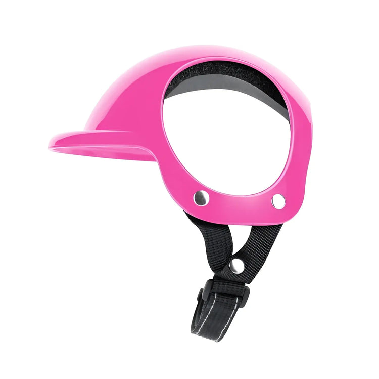 Pet Helmet Pink Dog Cat Wear Comfortable Motorbike Sports Outdoor Accessories Headwear Double Hole Adjustable Pet