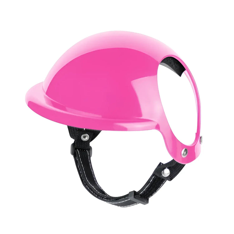 Pet Helmet Pink Dog Cat Wear Comfortable Motorbike Sports Outdoor Accessories Headwear Double Hole Adjustable Pet