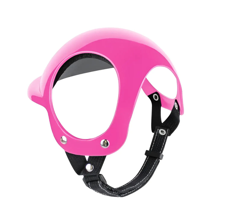 Pet Helmet Pink Dog Cat Wear Comfortable Motorbike Sports Outdoor Accessories Headwear Double Hole Adjustable Pet