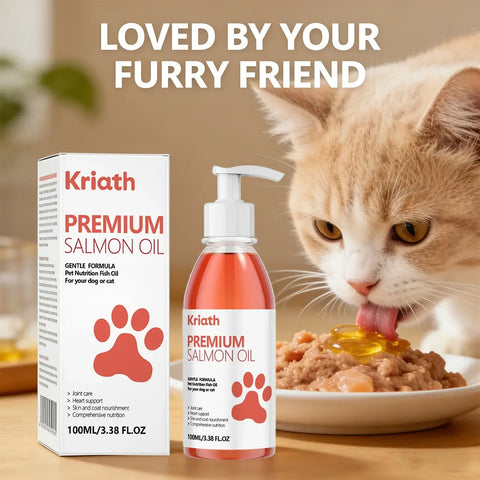 Cat Premium Salmon Oil Nourishing Skin Smooth Hair Protect Joint Support Heart Health Gentle Body Care Pet Nutrition