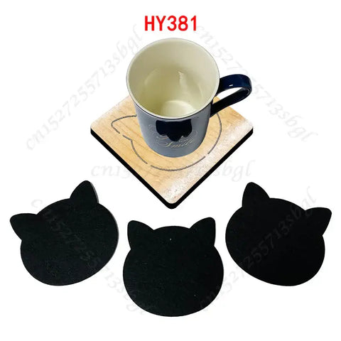 Cat Water Cup Mat New Wooden Cutting Dies Suitable for Common Mold Scrapbook Machines on the Market