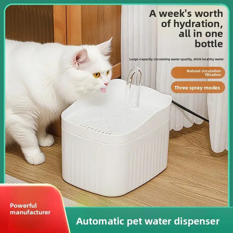 Cat Water Dispenser Automatic Circulation Flow Water Dispenser Kitten Water Drinker Cat Water Basin Feeding Bowl Pet