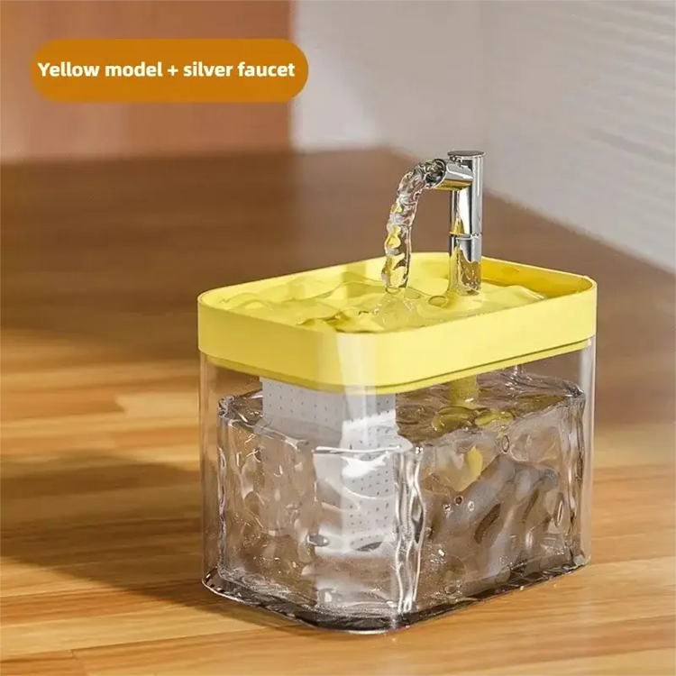 Cat Water Fountain Auto Filter Transparent Cat Drinker USB Anti-Dry Burning Recirculate Filtering Water Dispenser with