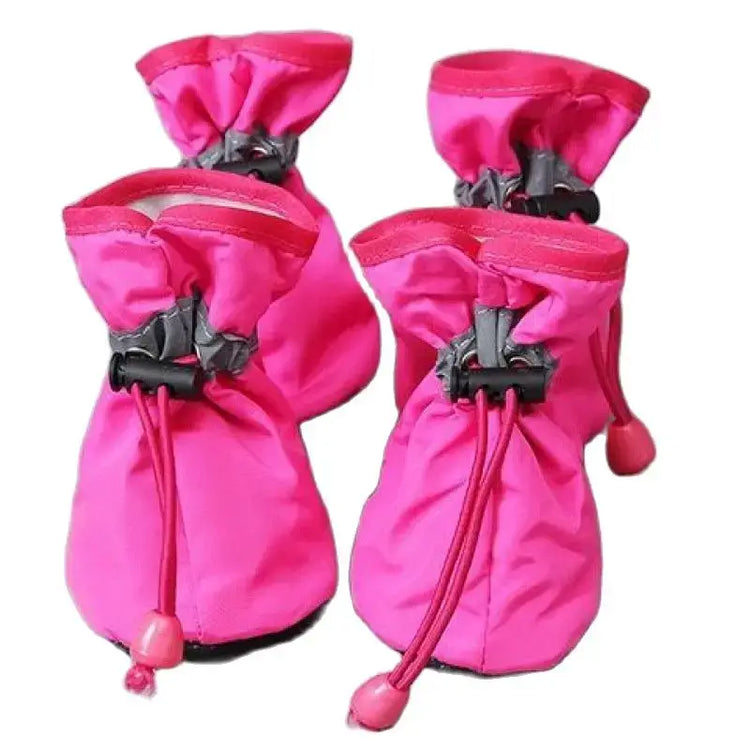 Chaussures chien imperméables 4pcs - Rose / XS