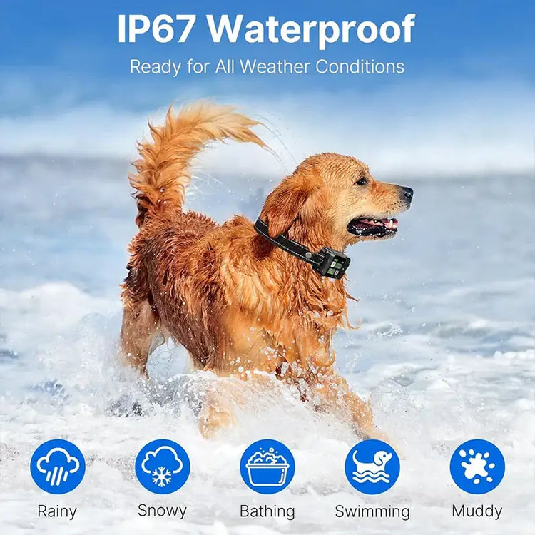 Clôture GPS pour animaux de compagnie et dispositif anti-aboiements - black