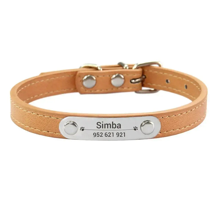 Collier confortable pour animaux de compagnie - Khaki / XXS (17-22cm)