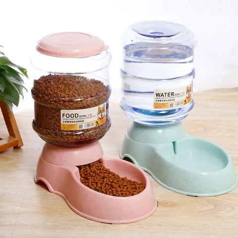Dog Automatic Feeders Plastic Water Bottle Cat Bowl Feeding and Drinking Dog Water Dispenser Pet Feeding Bowl Pet