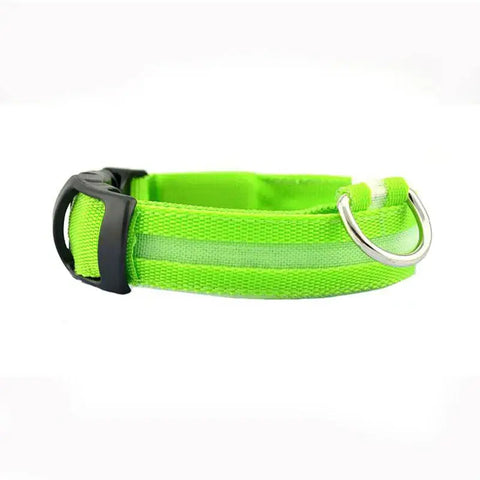 Dog Collar LED Light Electronic Night Safety Anti-Lost Nylon Adjustable Luminous Glowing Collar For Dogs Cats Pet