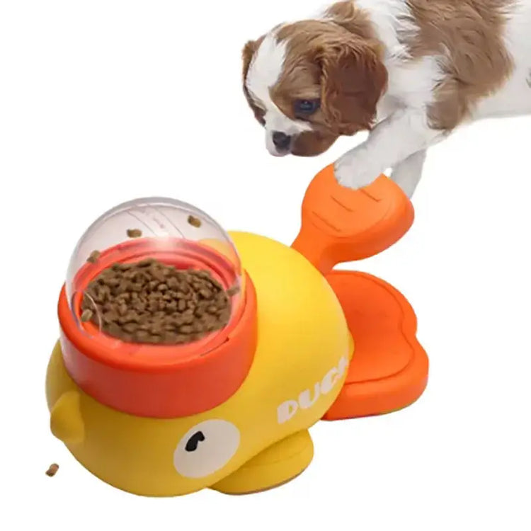 Dog Puzzle Feeder Interactive Pet Food Treat Dispenser Cartoon Duck Design Anti-slip Pet Automatic Feeder Toys for Dog