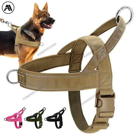Harnais pour chien en nylon résistant avec harnais pour chien.