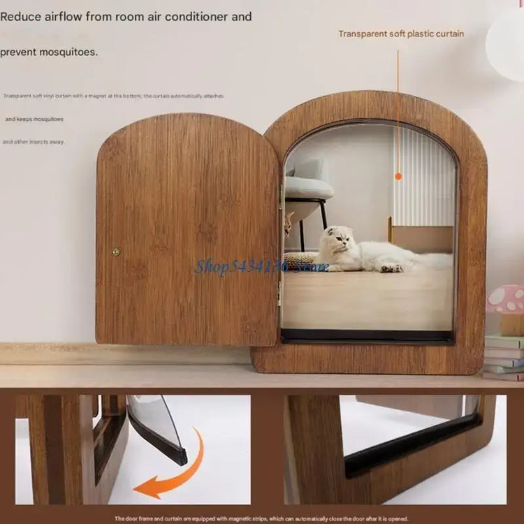 Pet Access Door for Apartment Villas and Commercial Use Providing Convenient Outdoor Exploration for Small Dog Cats - 1