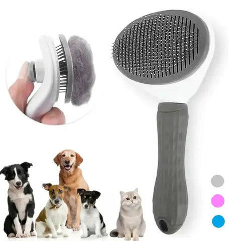Pet Dog Brush Cat Comb Self Cleaning Pet Hair Remover Brush For Dogs Cats Grooming Tools Pets Dematting Comb Dogs