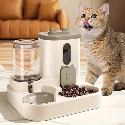Pet large-capacity feeder integrated automatic water dispenser cat food bowl dog feeding bowl cat bowl dog bowl pet