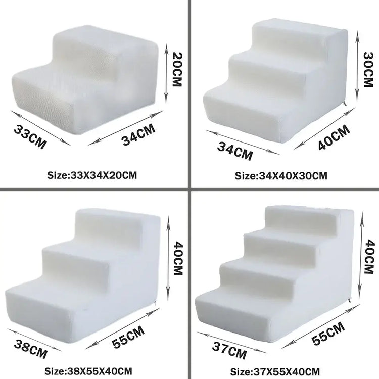 Pet Stairs Toys Cat Dog Ladder 2 3 4 Step Stairs for Dogs Puppy Ramp Detachable Sponge Pet Ladder Accessories - pet