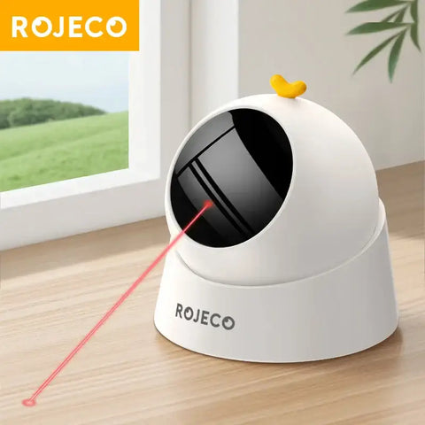 ROJECO Automatic Pet Toy Interactive Adjustable Electric Cat Laser Toy Indoor Smart Teasing Laser Cat Toy For Kitty Dog