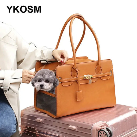 Sac de transport en cuir pour animaux de compagnie