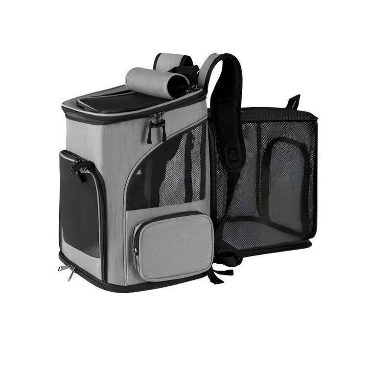 Sac de transport respirant pour chat - grey