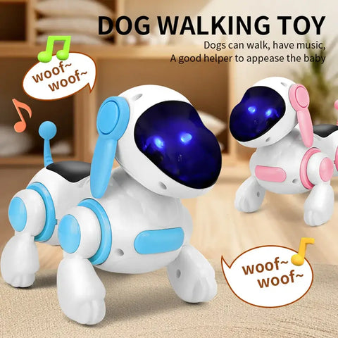 Smart Interactive Robotic Dog Simulated Walking Light Sound Music Children’s Educational Crawling Singing and