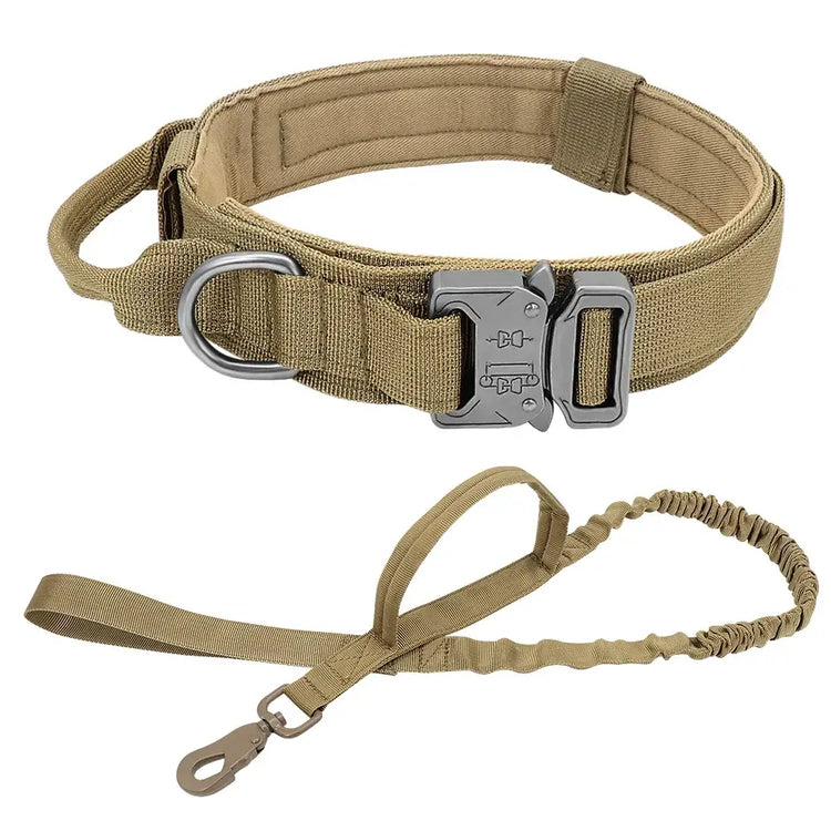 Strong Dog Military Tactical Collar - Khaki Set / XL