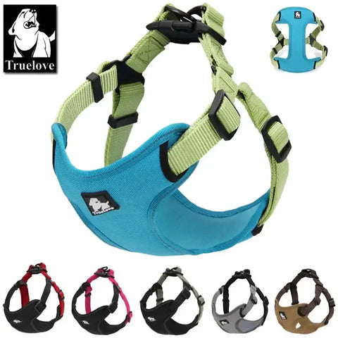 Truelove Padded Reflective Dog harness Vest Pet Step in Harness Adjustable No Pulling Pet Harnesses for Small Medium