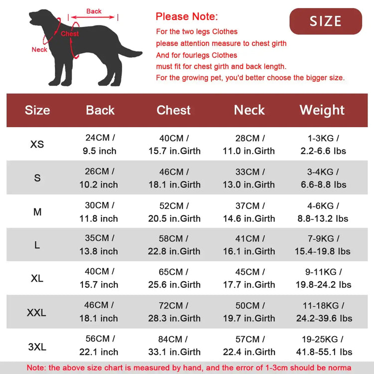 Vêtements chauds pour chiens