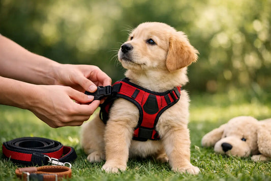 À quel âge mettre un harnais à un chiot ?