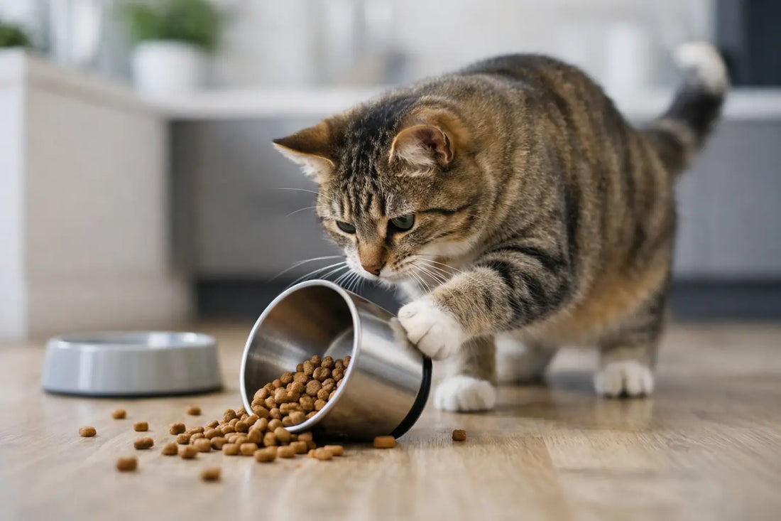 Pourquoi mon chat renverse sa gamelle souvent ?