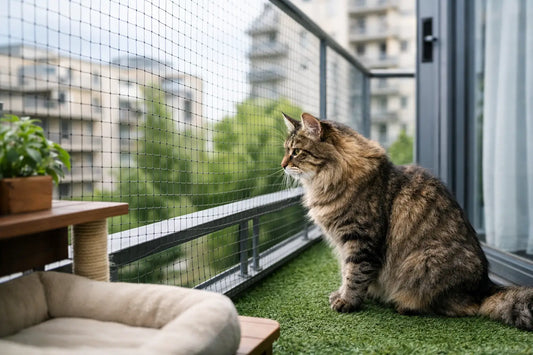 Sécuriser un balcon pour chat intérieur