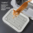 1 Pcs High-Efficiency Cat Litter Filter Mat | Double Layer Design With Grippy Bottom & Large Coverage