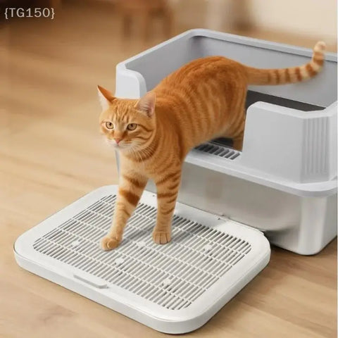1 Pcs High-Efficiency Cat Litter Filter Mat | Double Layer Design With Grippy Bottom & Large Coverage