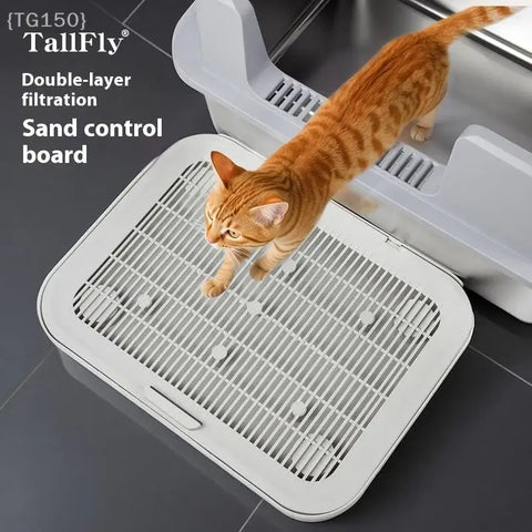 1 Pcs High-Efficiency Cat Litter Filter Mat | Double Layer Design With Grippy Bottom & Large Coverage