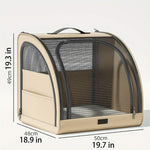 1 Piece of Car Pet Bed Car Seat Mat for Dogs Travel Essential for Pets Car Seat Bed for Cats - Rice White