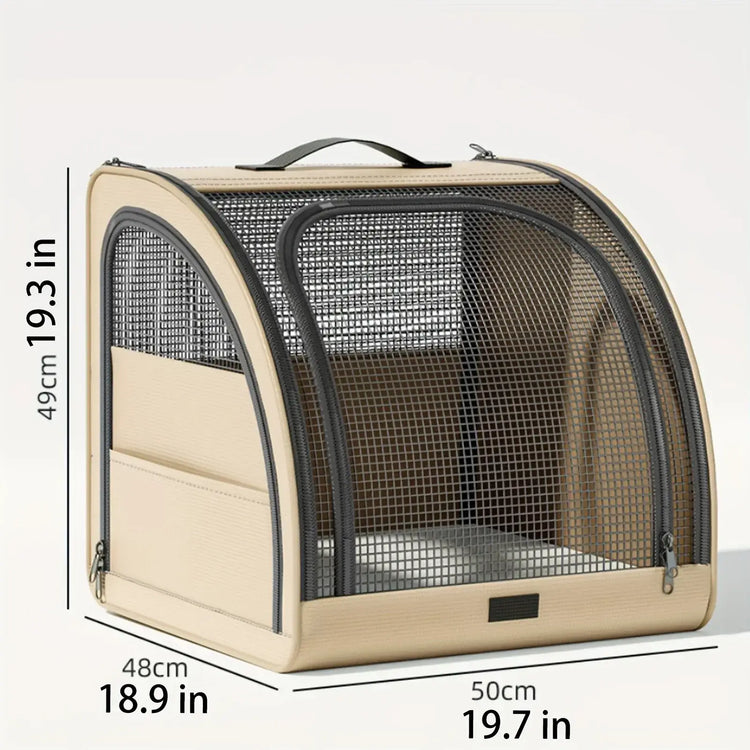1 Piece of Car Pet Bed Car Seat Mat for Dogs Travel Essential for Pets Car Seat Bed for Cats - Rice White