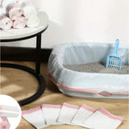 1 Roll Cat Litter Bag Pet Drawstring Garbage Bag Household Pet Shop Cat Litter Box Lining Multi Size Disposable Clean
