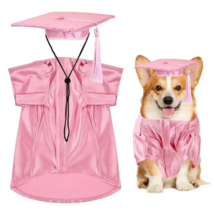 1 Set Pet Graduation Suit Adorable Adjustable Hat With Tassel Pet Cats Dogs Cosplay Costume Set Graduation Pet