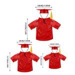 1 Set Pet Graduation Suit Adorable Adjustable Hat With Tassel Pet Cats Dogs Cosplay Costume Set Graduation Pet