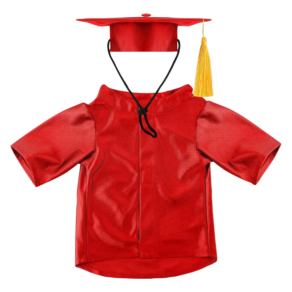 1 Set Pet Graduation Suit Adorable Adjustable Hat With Tassel Pet Cats Dogs Cosplay Costume Set Graduation Pet