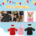 1 Set Pet Graduation Suit Adorable Adjustable Hat With Tassel Pet Cats Dogs Cosplay Costume Set Graduation Pet