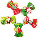 10/20/50 Pcs Christmas Pet Bows Dog Hair Accessories Holiday Party Dogs Bows Hair Dog Grooming Bows For Small Dog Pet