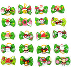 10/20/50 Pcs Christmas Pet Bows Dog Hair Accessories Holiday Party Dogs Bows Hair Dog Grooming Bows For Small Dog Pet