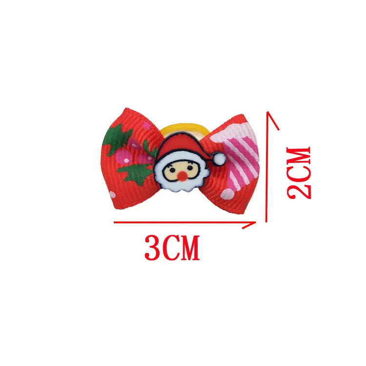 10/20/50 Pcs Christmas Pet Bows Dog Hair Accessories Holiday Party Dogs Bows Hair Dog Grooming Bows For Small Dog Pet