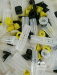 100 Pcs Beekeeping Tools Fertility King Pedestal Guard Longwall Shield Queen Cage Cover By Registered Mail - WHITE