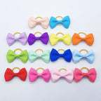 100 Pieces Pet Hair Accessories Elastic Rubber Band Dog Hair Bows 121 Colors Cute Ribbon Hair Clips for Yorkshire And