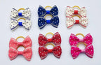 100 Pieces Pet Hair Accessories Elastic Rubber Band Dog Hair Bows 121 Colors Cute Ribbon Hair Clips for Yorkshire And